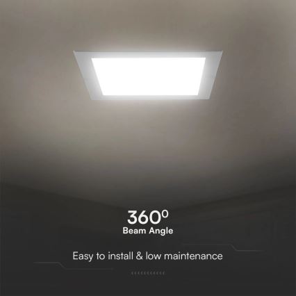 LED Iegremdējama lampa SAMSUNG CHIP LED/24W/230V 4000K 29,5x29,5 cm balta