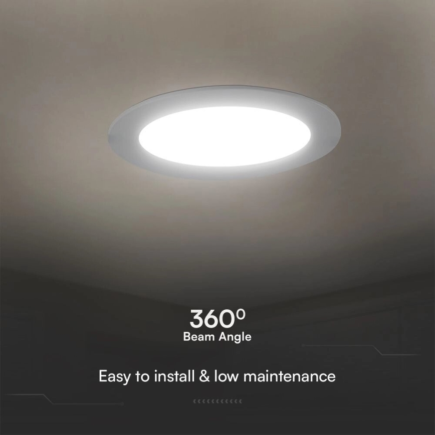 LED Iegremdējama lampa SAMSUNG CHIP LED/24W/230V 4000K d. 29,4 cm balta