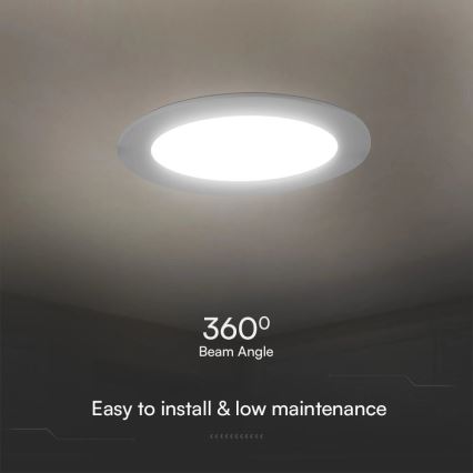 LED Iegremdējama lampa SAMSUNG CHIP LED/24W/230V 6500K d. 29,4 cm balta
