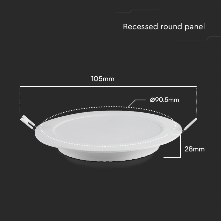 LED Iegremdējama lampa SAMSUNG CHIP LED/3W/230V 4000K d. 9,5 cm balta