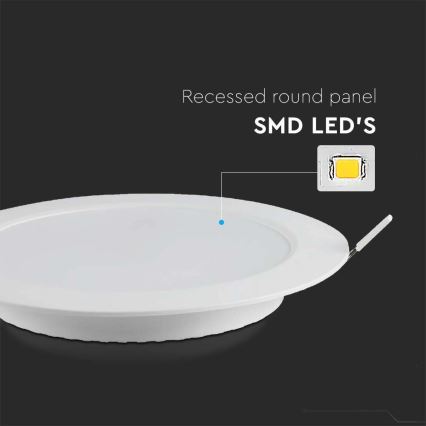 LED Iegremdējama lampa SAMSUNG CHIP LED/3W/230V 6500K d. 9,5 cm balta