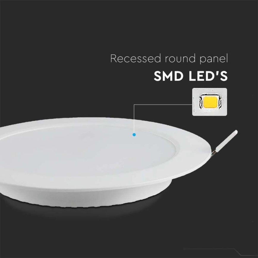LED Iegremdējama lampa SAMSUNG CHIP LED/3W/230V 6500K d. 9,5 cm balta