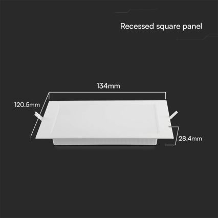 LED Iegremdējama lampa SAMSUNG CHIP LED/6W/230V 3000K 12x12 cm balta