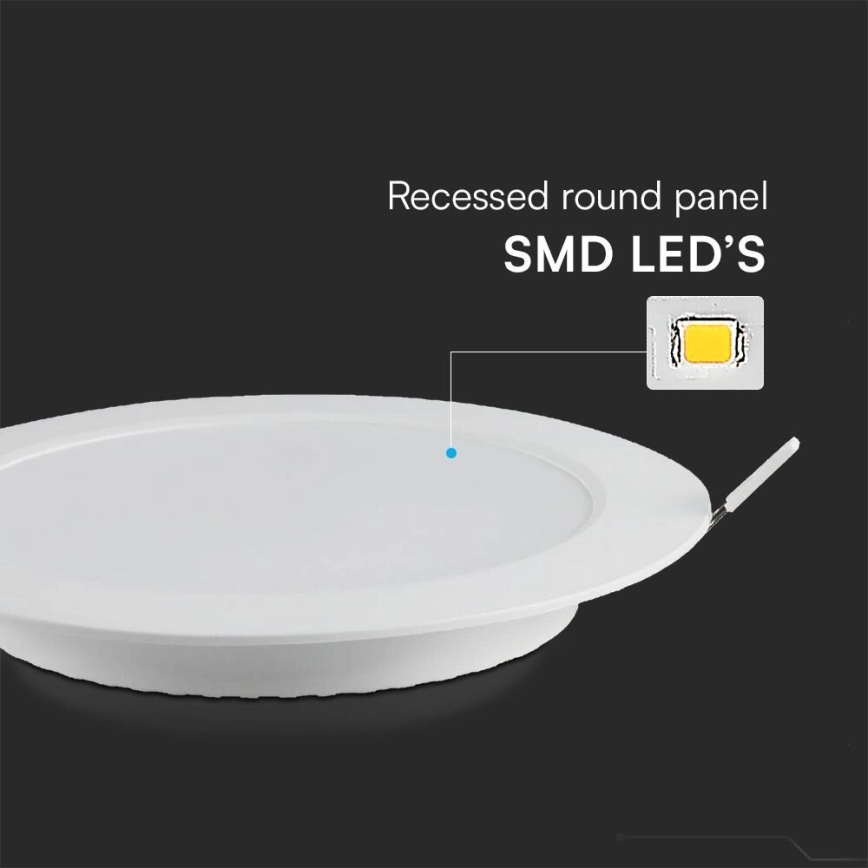 LED Iegremdējama lampa SAMSUNG CHIP LED/6W/230V 4000K d. 12 cm balta