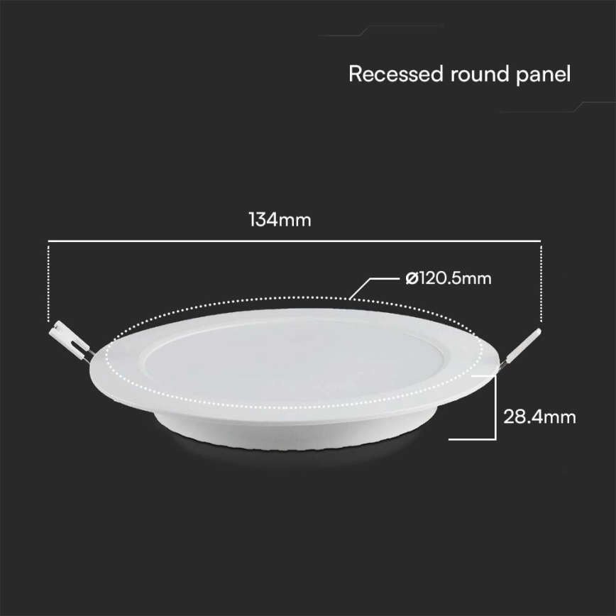 LED Iegremdējama lampa SAMSUNG CHIP LED/6W/230V 4000K d. 12 cm balta