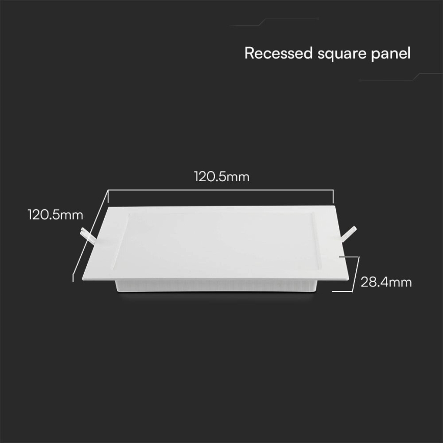 LED Iegremdējama lampa SAMSUNG CHIP LED/6W/230V 6500K 12x12 cm balta