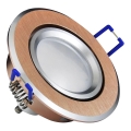 LED Iegremdējama lampa SAULE OLAL 1xGU10/3,5W/230V 3000K d. 8,4 cm zelta