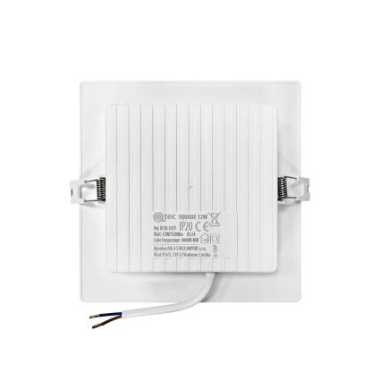 LED Iegremdējama lampa SQUARE LED/12W/230V 4000K 17x17 cm balta