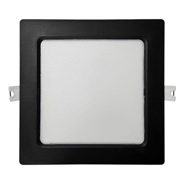 LED Iegremdējama lampa SQUARE LED/12W/230V 4000K 17x17 cm melna