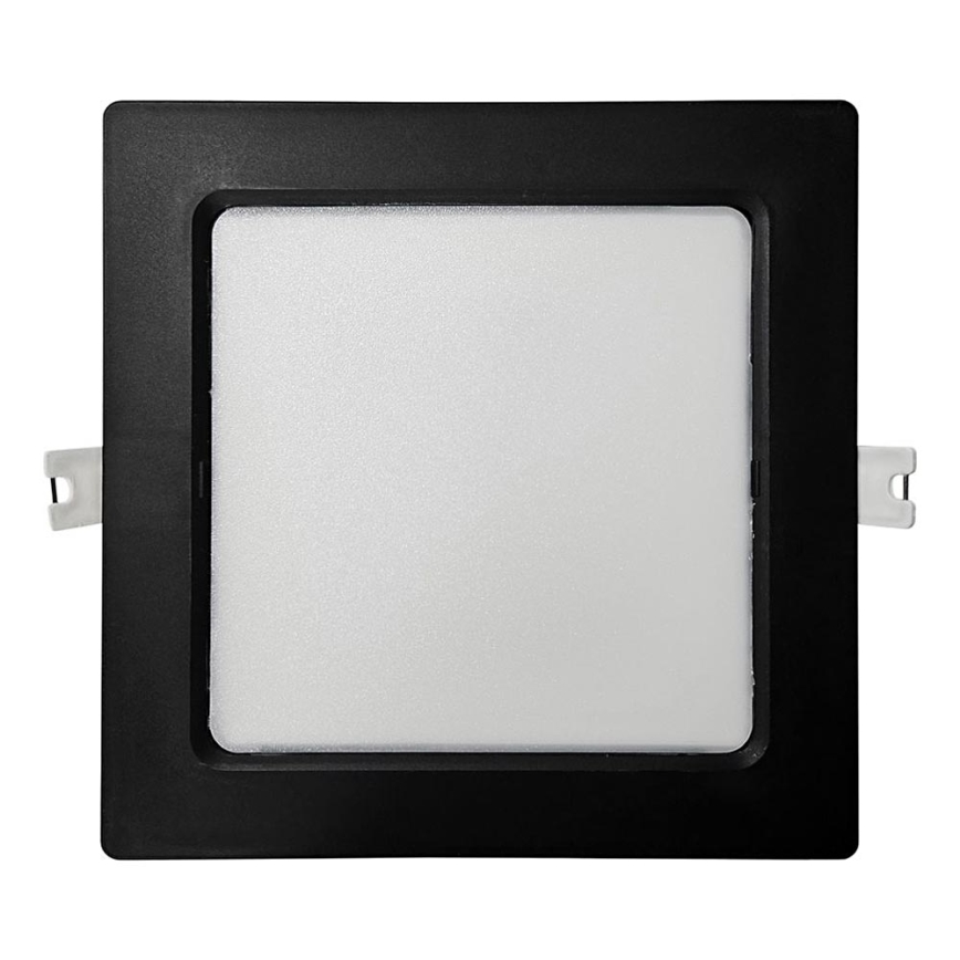 LED Iegremdējama lampa SQUARE LED/12W/230V 4000K 17x17 cm melna