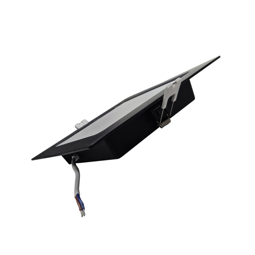 LED Iegremdējama lampa SQUARE LED/12W/230V 4000K 17x17 cm melna