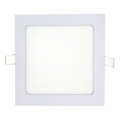 LED Iegremdējama lampa SQUARE LED/12W/230V 4200K 16,8x16,8 cm balta