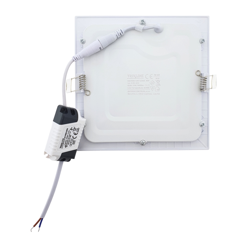 LED Iegremdējama lampa SQUARE LED/12W/230V 4200K 16,8x16,8 cm balta