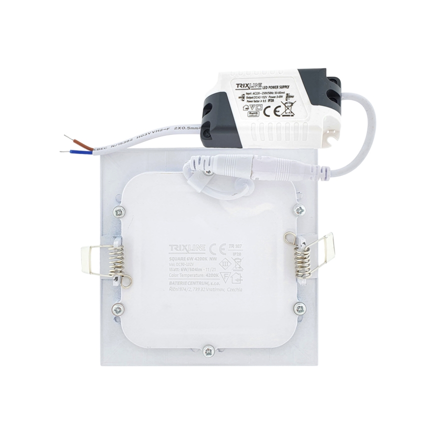 LED Iegremdējama lampa SQUARE LED/12W/230V 4200K 16,8x16,8 cm balta