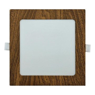 LED Iegremdējama lampa SQUARE LED/12W/230V 4200K 16,8x16,8 cm brūna