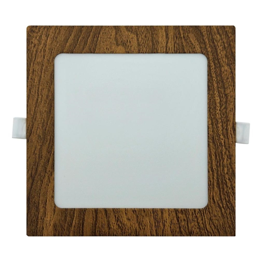 LED Iegremdējama lampa SQUARE LED/12W/230V 4200K 16,8x16,8 cm brūna