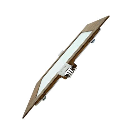 LED Iegremdējama lampa SQUARE LED/12W/230V 4200K 16,8x16,8 cm brūna