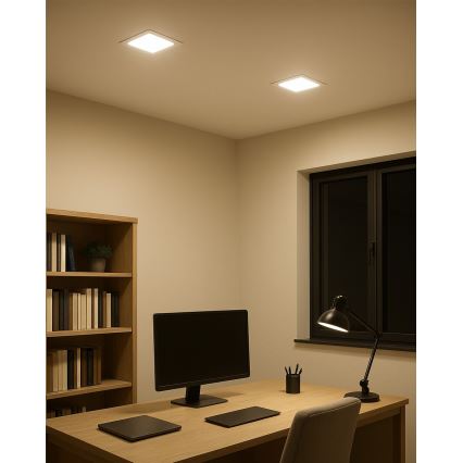 LED Iegremdējama lampa SQUARE LED/15W/230V 4200K 18,8x18,8 cm balta