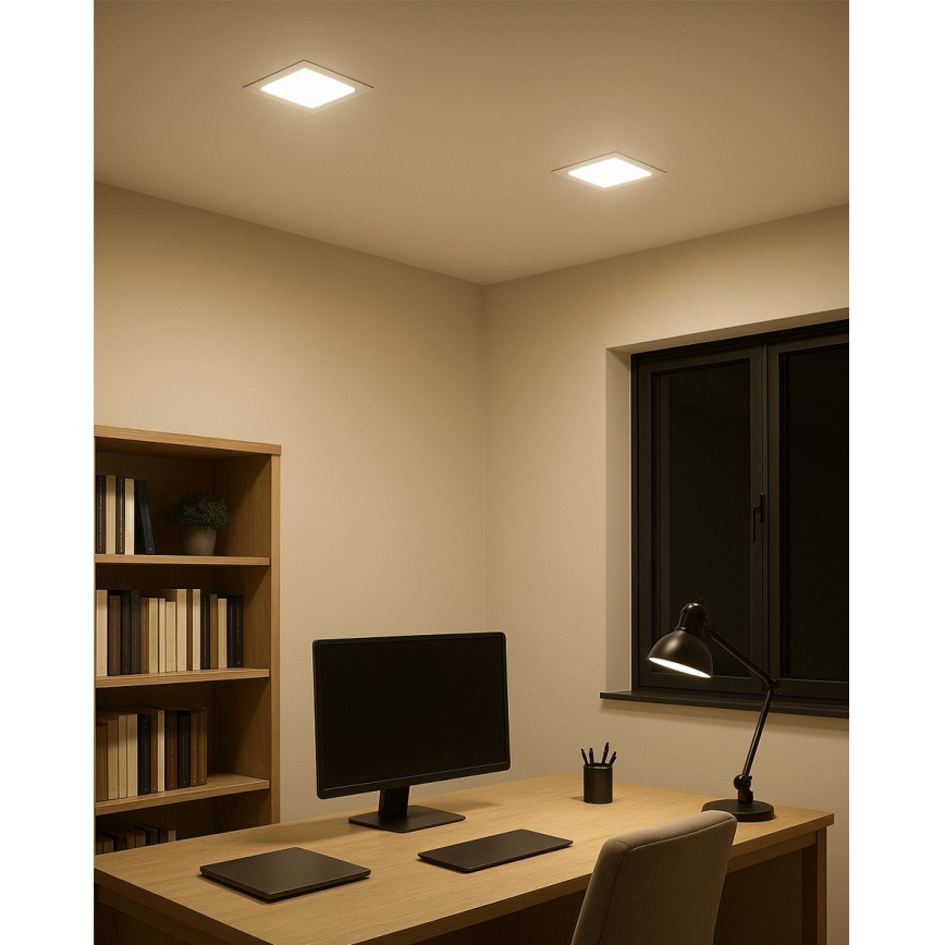 LED Iegremdējama lampa SQUARE LED/15W/230V 4200K 18,8x18,8 cm balta