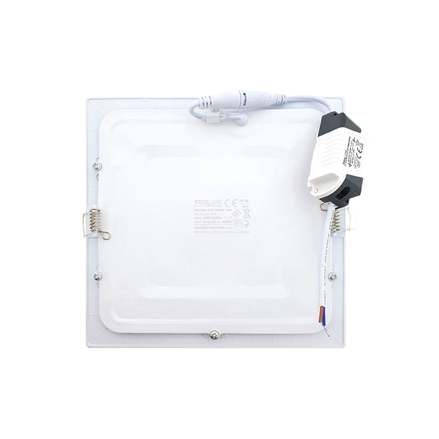 LED Iegremdējama lampa SQUARE LED/15W/230V 4200K 18,8x18,8 cm balta