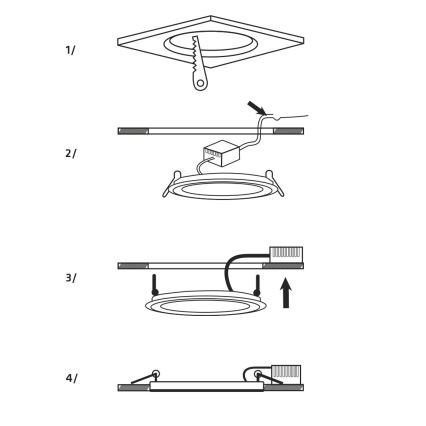 LED Iegremdējama lampa SQUARE LED/15W/230V 4200K 18,8x18,8 cm balta