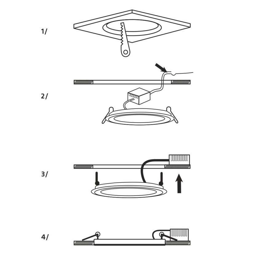 LED Iegremdējama lampa SQUARE LED/15W/230V 4200K 18,8x18,8 cm balta