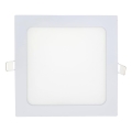 LED Iegremdējama lampa SQUARE LED/15W/230V 6500K 18,8x18,8 cm balta
