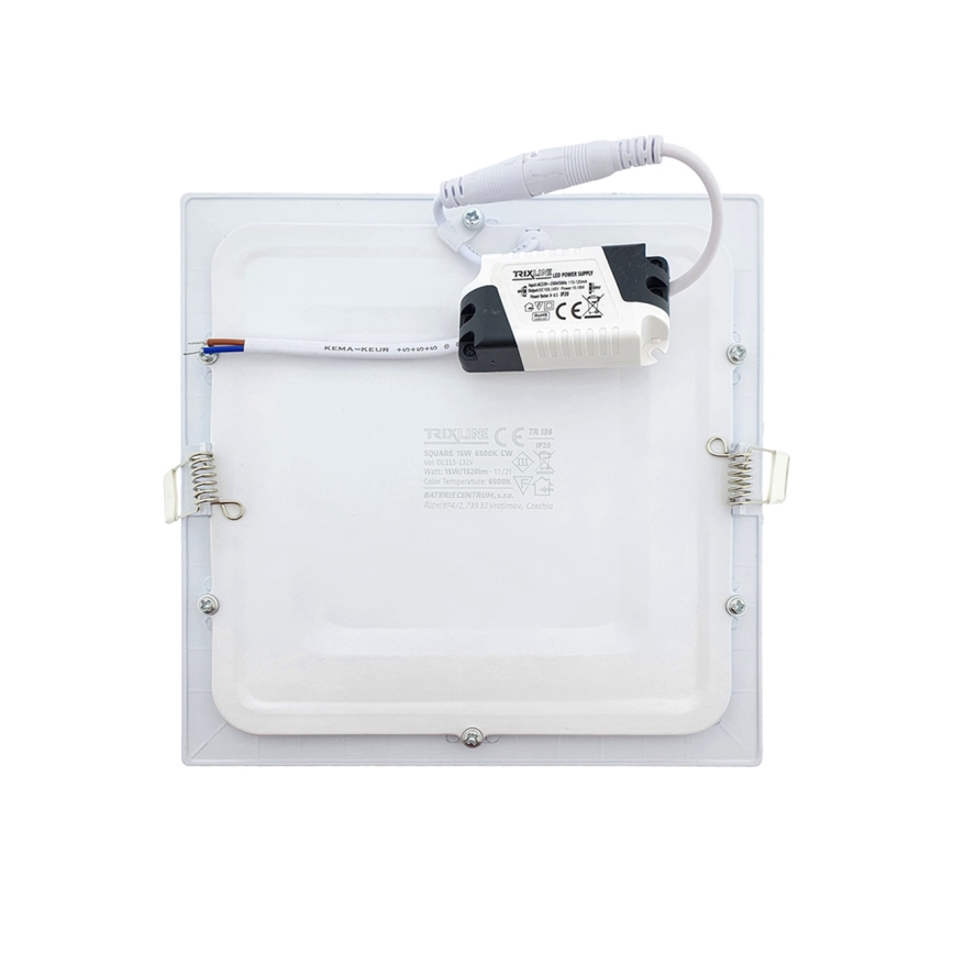 LED Iegremdējama lampa SQUARE LED/15W/230V 6500K 18,8x18,8 cm balta