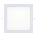 LED Iegremdējama lampa SQUARE LED/18W/230V 2700K 22x22 cm balta