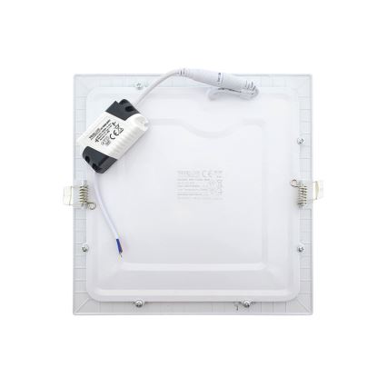LED Iegremdējama lampa SQUARE LED/18W/230V 2700K 22x22 cm balta