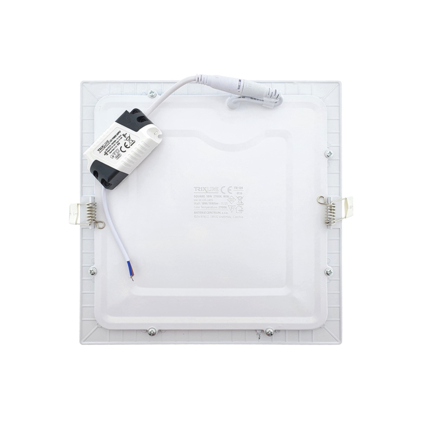 LED Iegremdējama lampa SQUARE LED/18W/230V 2700K 22x22 cm balta