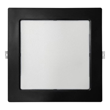 LED Iegremdējama lampa SQUARE LED/18W/230V 4000K 22x22 cm melna