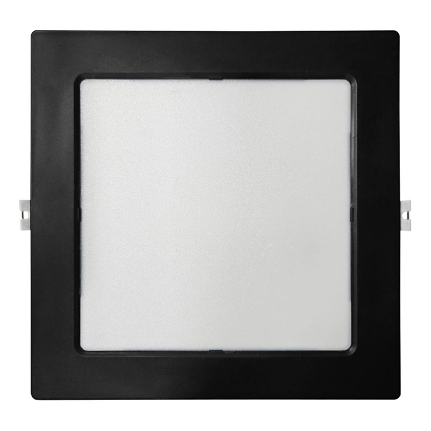 LED Iegremdējama lampa SQUARE LED/18W/230V 4000K 22x22 cm melna