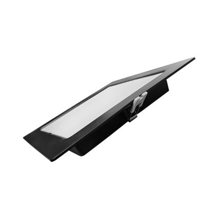LED Iegremdējama lampa SQUARE LED/18W/230V 4000K 22x22 cm melna