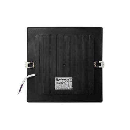 LED Iegremdējama lampa SQUARE LED/18W/230V 4000K 22x22 cm melna