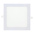 LED Iegremdējama lampa SQUARE LED/18W/230V 4200K 22x22 cm balta