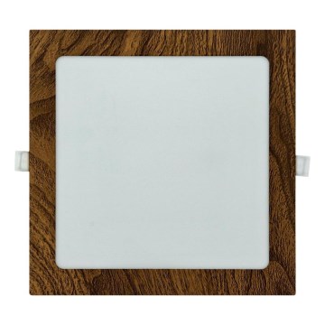 LED Iegremdējama lampa SQUARE LED/18W/230V 4200K 22x22 cm brūna