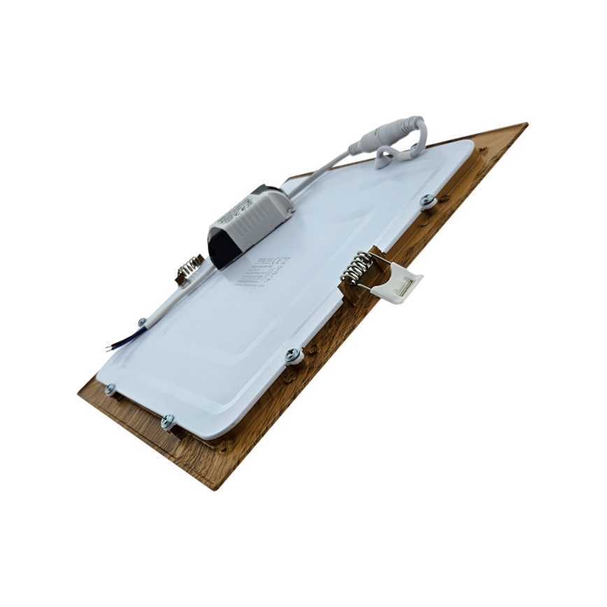 LED Iegremdējama lampa SQUARE LED/18W/230V 4200K 22x22 cm brūna