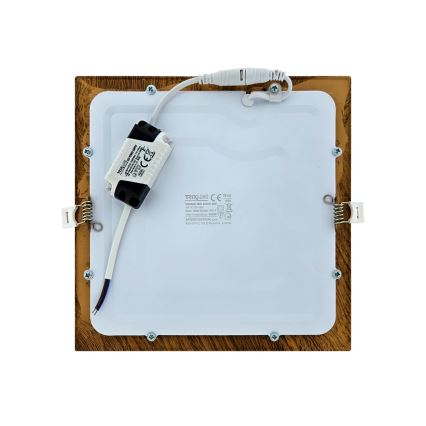 LED Iegremdējama lampa SQUARE LED/18W/230V 4200K 22x22 cm brūna