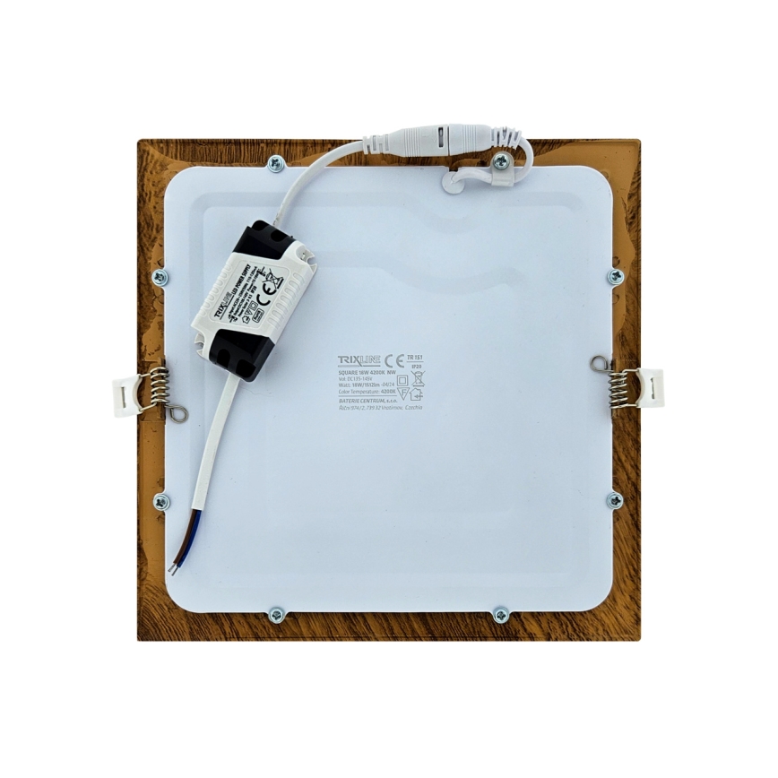 LED Iegremdējama lampa SQUARE LED/18W/230V 4200K 22x22 cm brūna