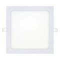 LED Iegremdējama lampa SQUARE LED/18W/230V 6500K 22x22 cm balta