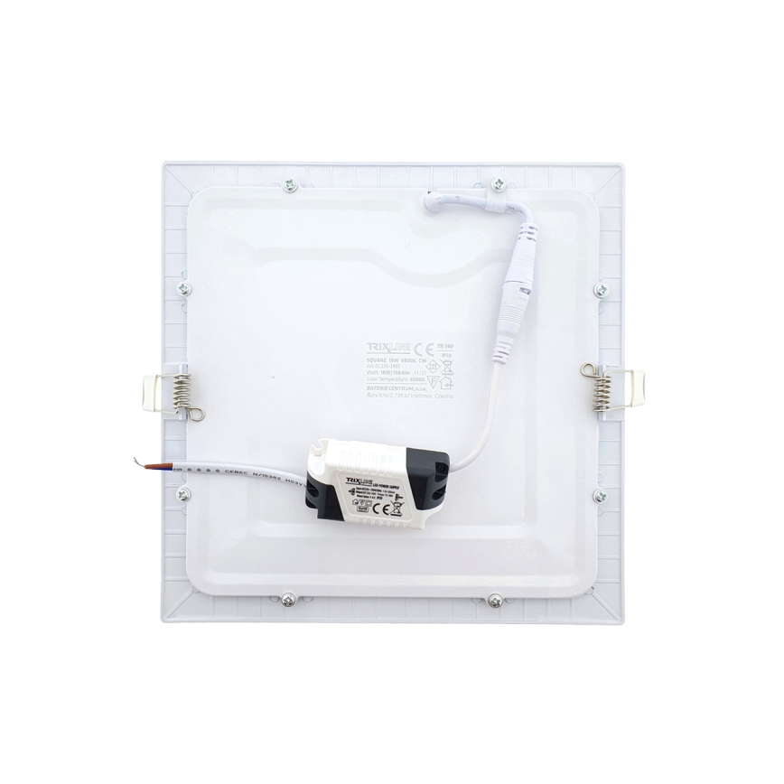 LED Iegremdējama lampa SQUARE LED/18W/230V 6500K 22x22 cm balta