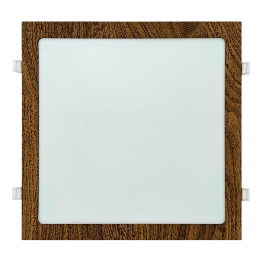 LED Iegremdējama lampa SQUARE LED/24W/230V 4200K 29,2x29,2 cm brūna