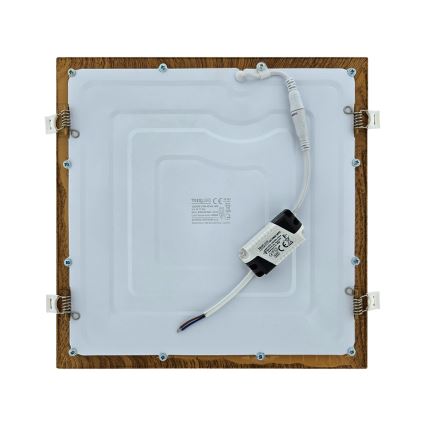 LED Iegremdējama lampa SQUARE LED/24W/230V 4200K 29,2x29,2 cm brūna