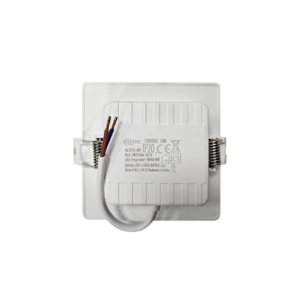 LED Iegremdējama lampa SQUARE LED/3W/230V 4000K 9x9 cm balta
