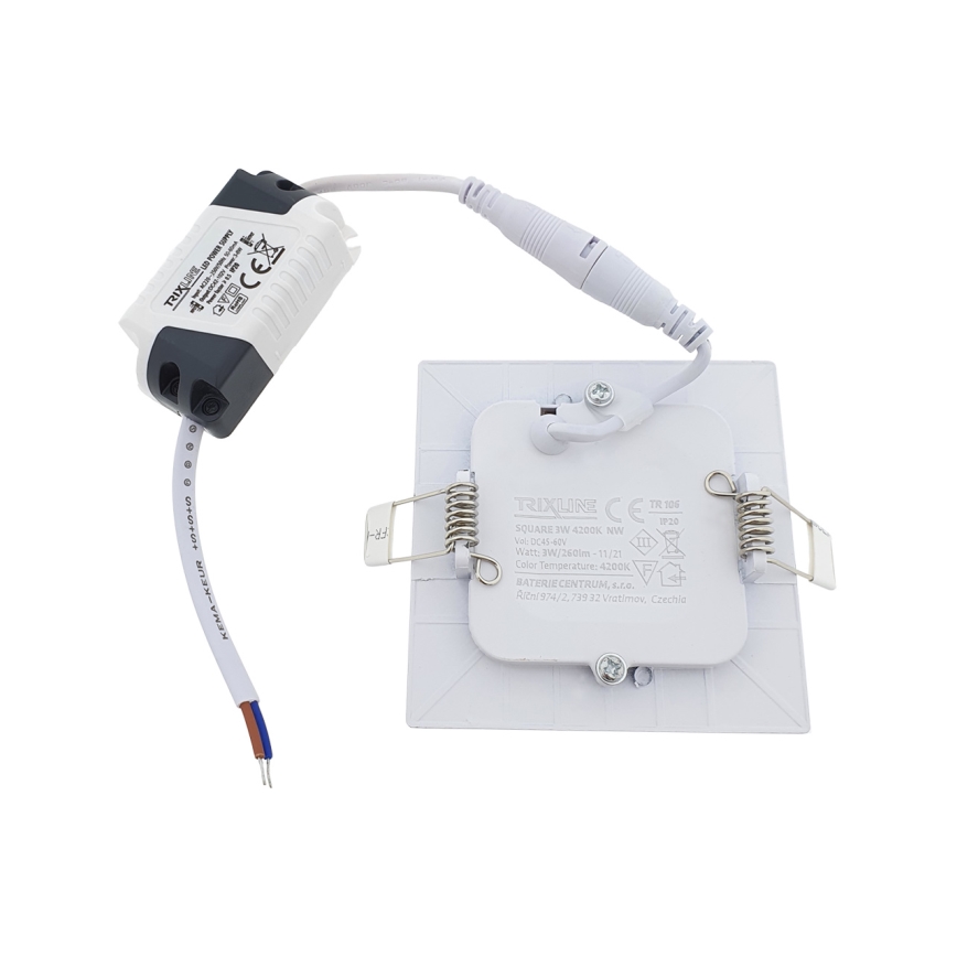 LED Iegremdējama lampa SQUARE LED/3W/230V 4200K 8,3x8,3 cm balta