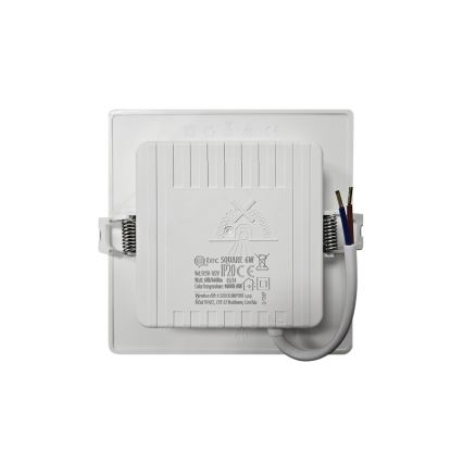 LED Iegremdējama lampa SQUARE LED/6W/230V 4000K 12x12 cm balta