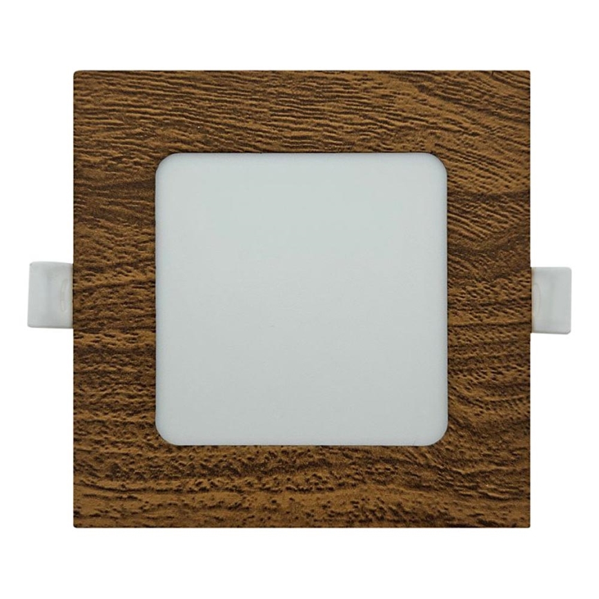 LED Iegremdējama lampa SQUARE LED/6W/230V 4200K 11,8x11,8 cm brūna