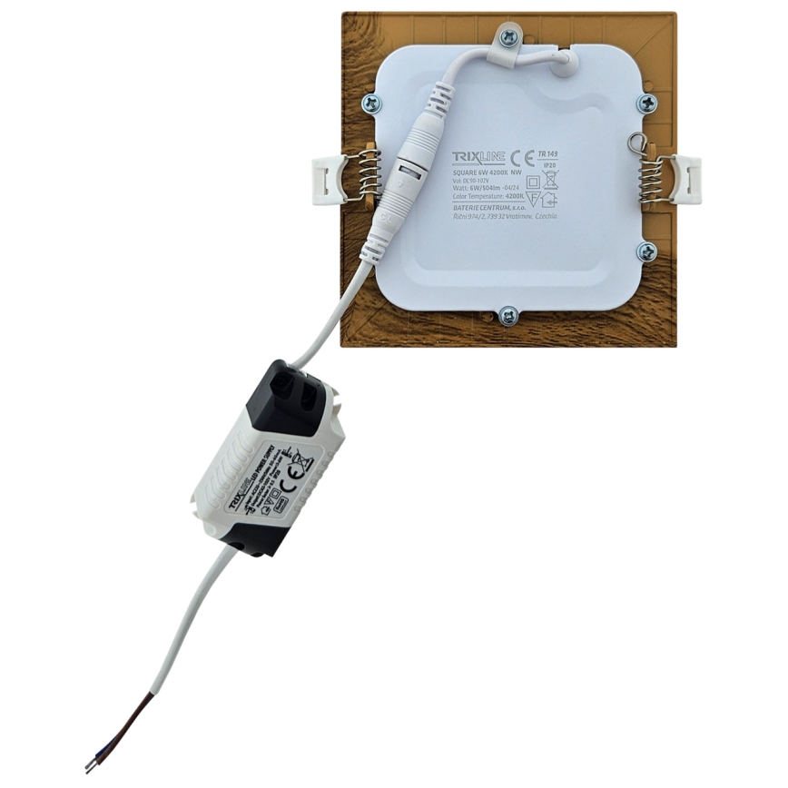 LED Iegremdējama lampa SQUARE LED/6W/230V 4200K 11,8x11,8 cm brūna
