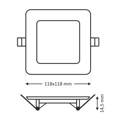 LED Iegremdējama lampa SQUARE LED/6W/230V 6500K 11,8x11,8 cm balta
